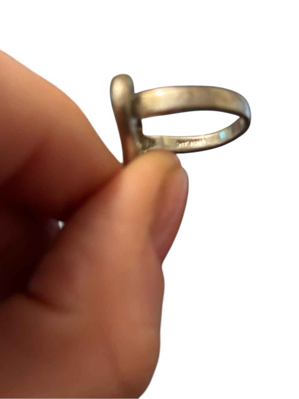 Vintage Vargas Signed 925 Sterling Silver Open Heart Ring Size 7 - Picture 9 of 15